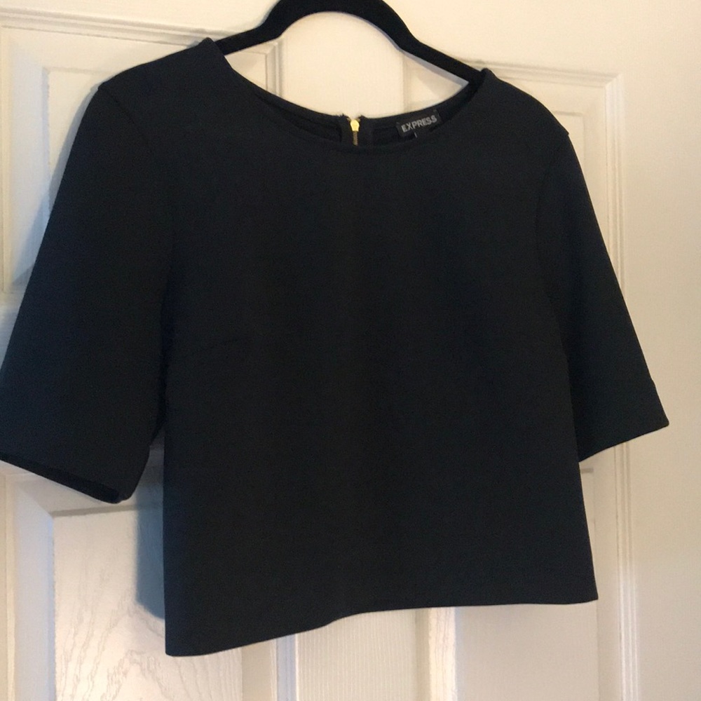 Express black crop top
